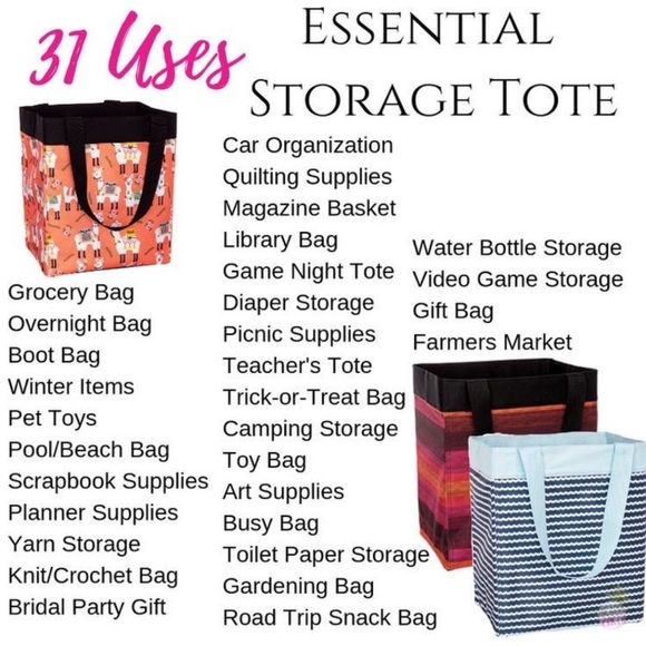 Essential Storage Tote (Grey Colorblock) - Picture 3 of 3